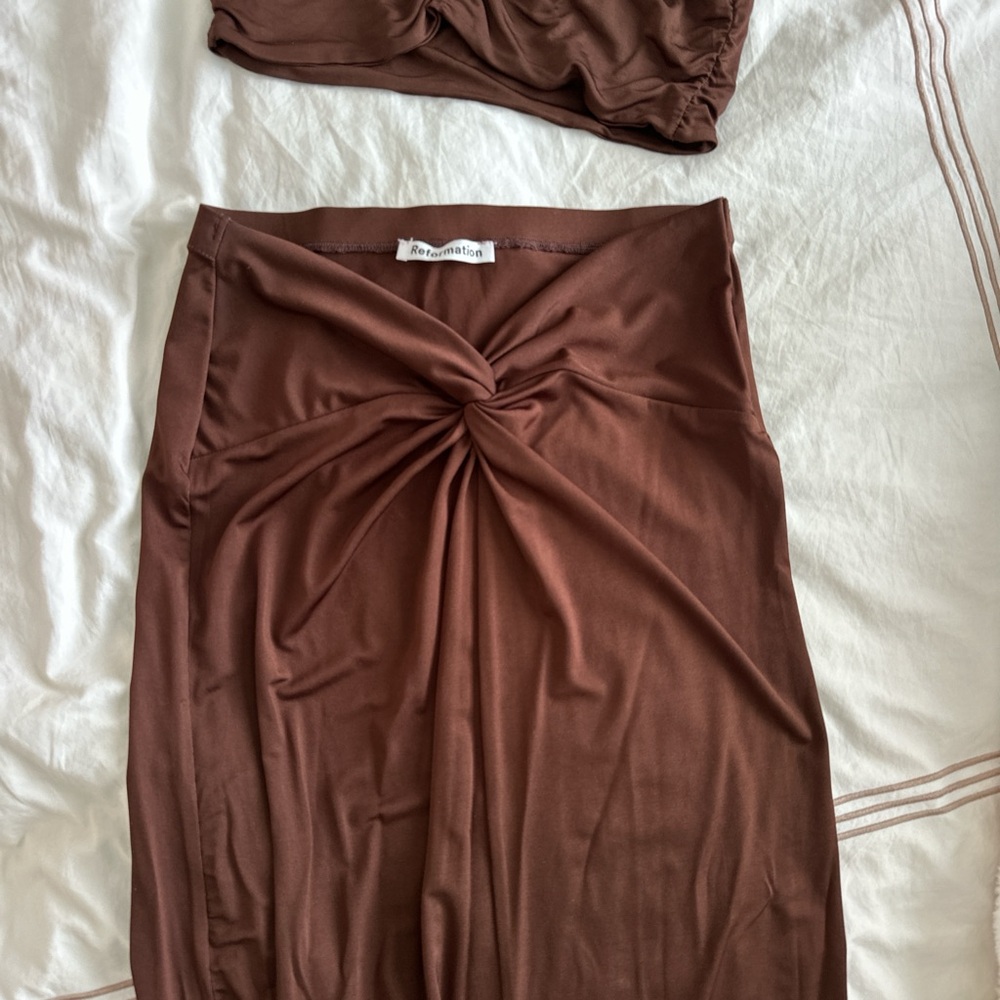 Reformation Brown Skirt Set - Picture 4 of 5